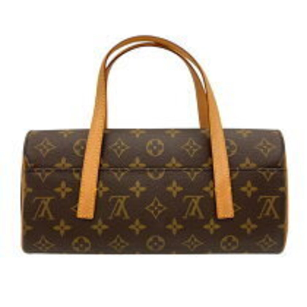 Louis Vuitton Monogram Handbag Sonatine Brown Canvas